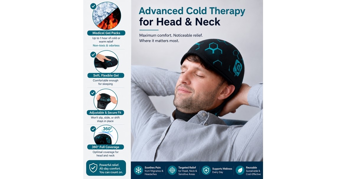 Thumbnail 4 for Cooling Gel Cap for Chemo Hair Preservation, Migraine, Headache & Concussion Relief
